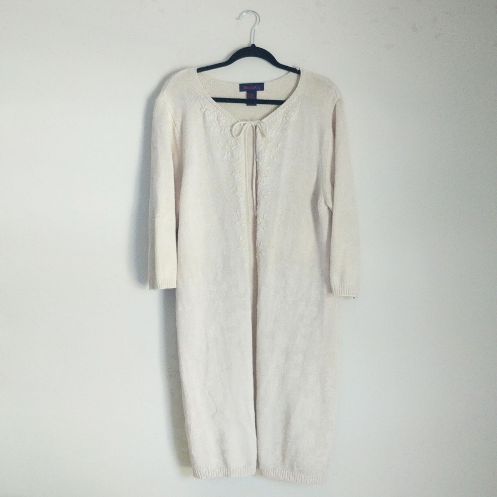 Denim & Co Cream Full Length Shawl